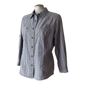 THE NORTH FACE Women’s Button Up Shirt Black and white plaid